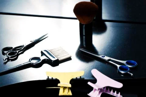 Barber tool close up Foto stock