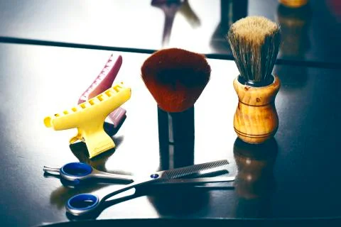 Barber tool close up Stock Photos