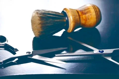 Barber tool close up Stock Photos