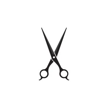 Barber tool scissors logo icon background symbol Stock-Illustration