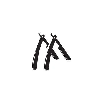 Barber tool scissors logo icon background symbol Stock-Illustration