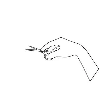 Barber tools on a white background in a seamless pattern. Line art of hair salon Stock Illustration