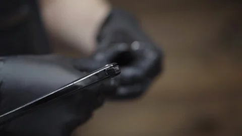 Barber tosses the blade Stock Footage 88444375