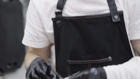 Barber tosses the blade Stock Footage 88445099