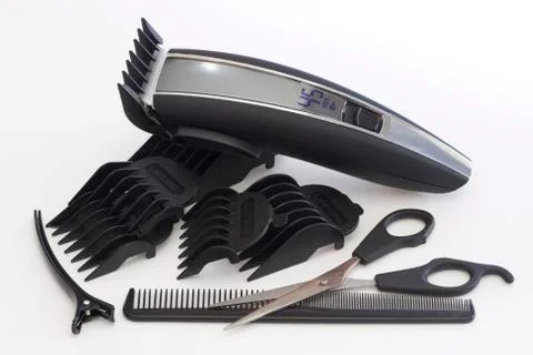 Barber work tools Stock Photos