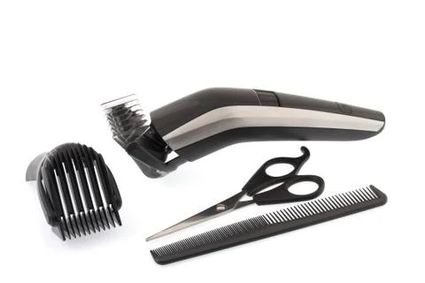 Barber work tools Stock Photos
