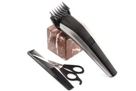 Barber work tools Stock Photos