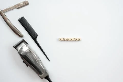 Barber work tools. Stock Photos