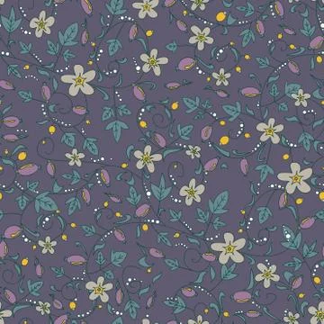 Barberry pattern. seamless floral texture with berries 스톡 일러스트