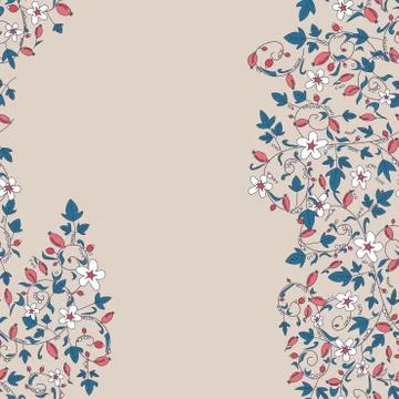 Barberry pattern. seamless floral texture with berries 스톡 일러스트