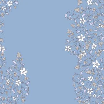 Barberry pattern. seamless floral texture with berries Illustrazione stock