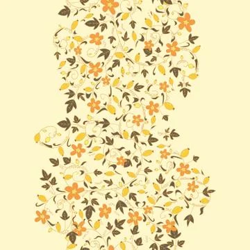 Barberry pattern. seamless floral texture with berries 스톡 일러스트