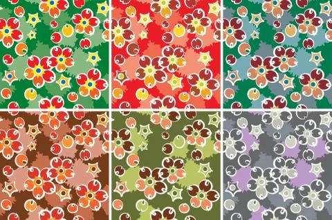 Barberry pattern set Illustrazione stock