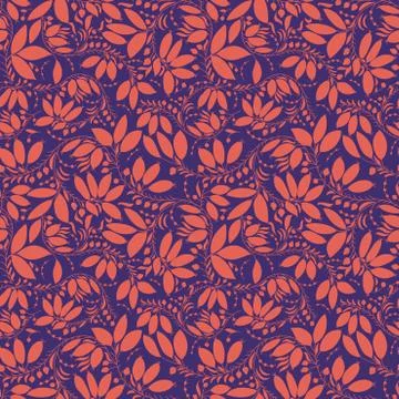 Barberry seamless pattern. silhouette of berry or plants Stock Illustration
