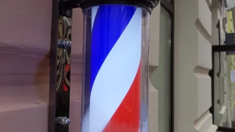 A barber's pole Stock Footage 244050345