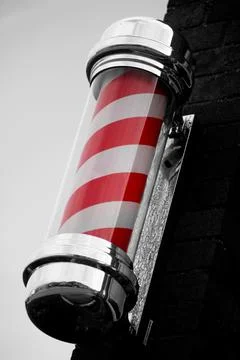 Barbers pole Stock Photos