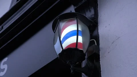 Barber's pole, red, white and blue 4 Stock Footage 329562190