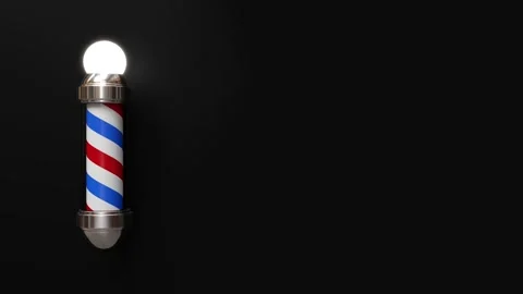 Barber's pole rotating - dark gray background Video stock 281262600