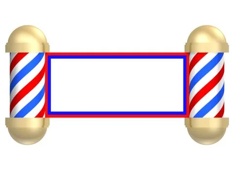 Barbershop scroll Stock Illustration