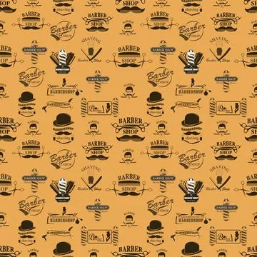 BarberShopPattern Stock Illustration