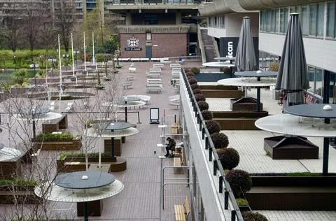 Barbican Lakeside during lockdown Stock Photos