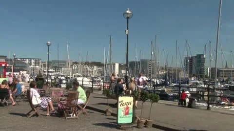 Barbican Marina Stock Footage 18011110