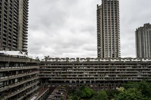 Barbican towers Stock Photos