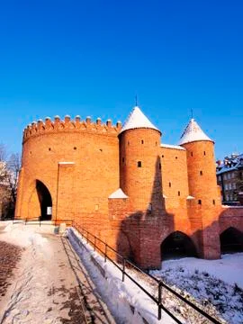 Barbican in warsaw Stock Photos