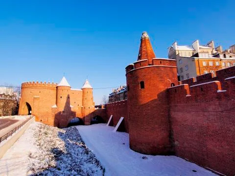 Barbican in warsaw Stock Photos