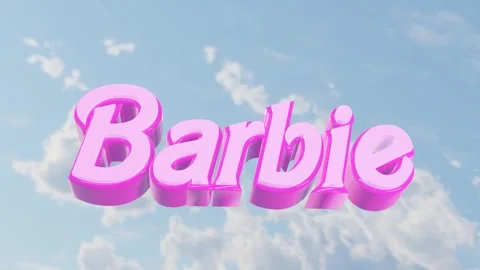 Barbie Logo with Blue Sky Stock Footage 250059117