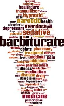 Barbiturate word cloud Stock Illustration