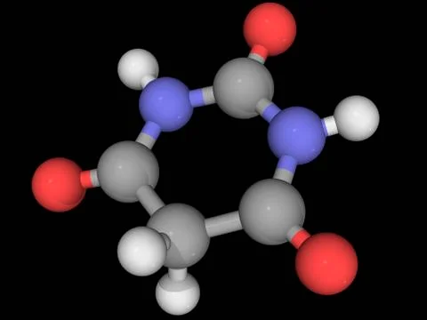 Barbituric acid molecule Stock Illustration