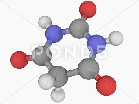 Barbituric acid molecule Stock Illustration