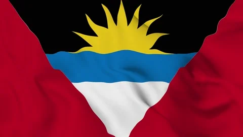 Barbuda and atingua A horizontal flag Stock Footage 202216718