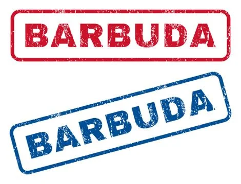 Barbuda Rubber Stamps Stock Illustration