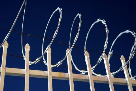 Barbwire fence Stock Photos