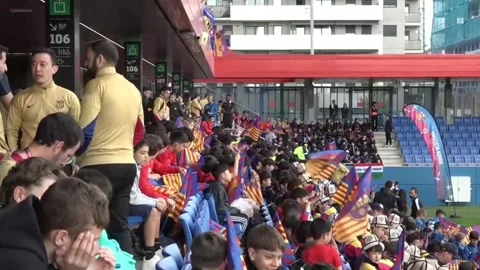 Barça Academy World Cup kicks off its 12th edition, Barcelona, ES - 14 Apr 2025 Stock Footage 306592316