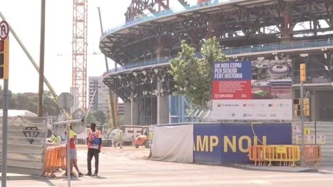 Barça obtains authorization to attempt to open Spotify Camp Nou with 27,000 seat Video stock 314377112