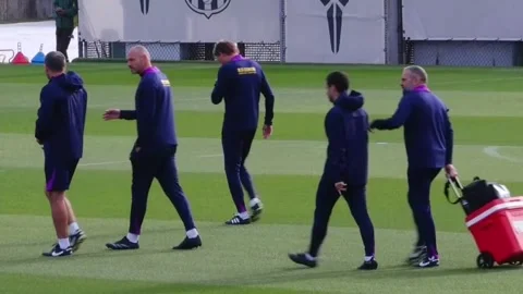 Barça prepares for El Clásico without Raphinha, Joan García, Sant Joan Despí, ES Stock Footage 319894917