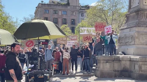 Barcellona protest Stock Footage 219511468