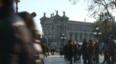 Barcelona 10 HumanSt Stock Footage 22765698