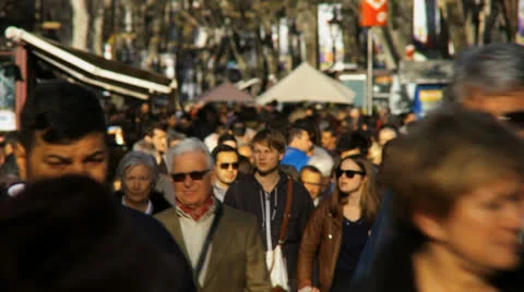 Barcelona 47 LRamblas Video stock 22779470