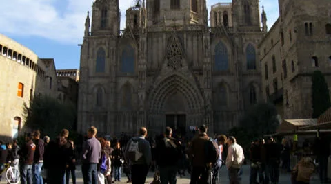 Barcelona 67 Cathedral Stock Footage 22799382