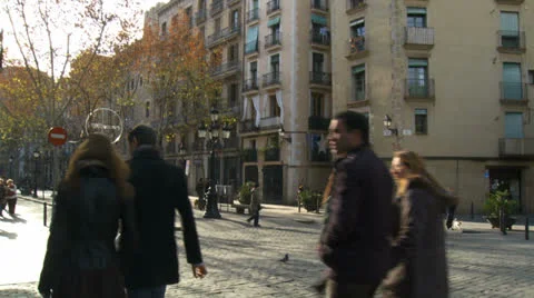 Barcelona 72 La ribera Video stock 22802173