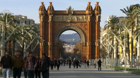 Barcelona 76 ArcDeTriomf Stockbeeldmateriaal 22802841