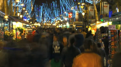 Barcelona 89 LRambnightTL Stock Footage 22813897