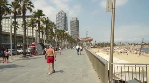 Barcelona Beach Video stock 25333135