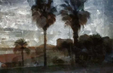 Barcelona beach Stock Illustration