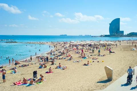 Barcelona beach Stock Photos