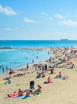 Barcelona beach Stock Photos